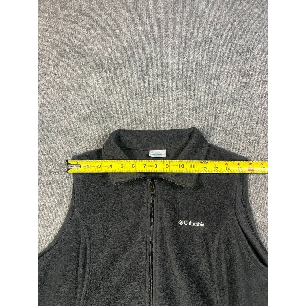 Columbia Men's XL Black Fleece Vest Hiking Minimalist Layering Gorpcore Zip Up - Picture 5 of 10